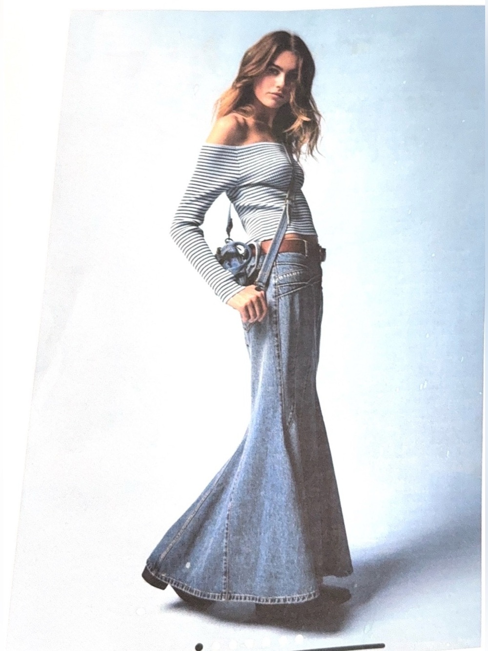Urban Outfitters Maxi Denim Fishtail Skirt M